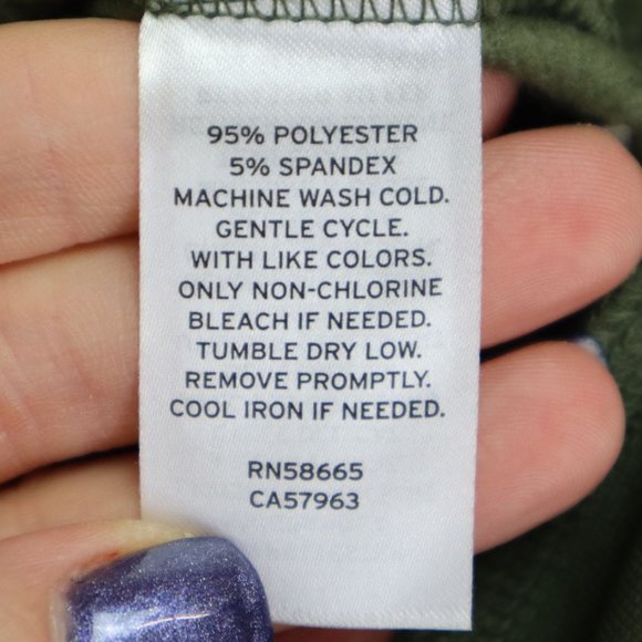 NEW Abound XS Mock Neck Long Sleeve Cropped Fleece Pullover Blouse Top Olive - Picture 6 of 6